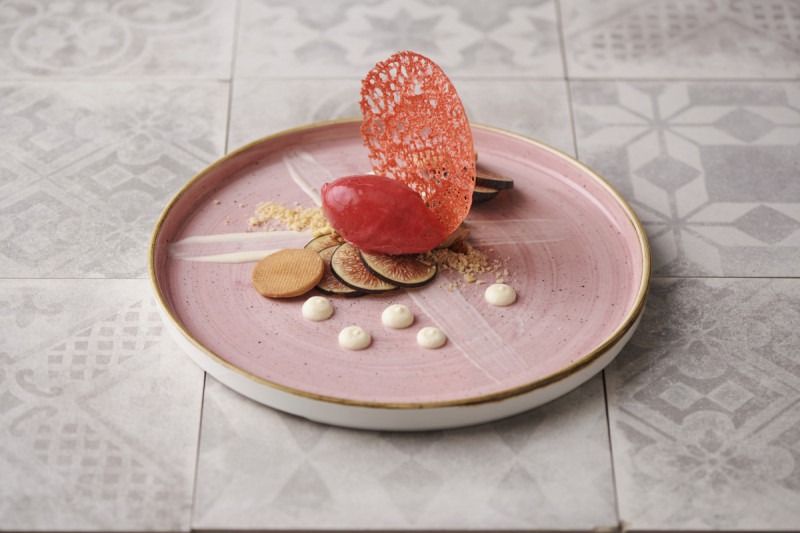 Assiette à bord droit rond Petal Pink porcelaine vitrifiée Ø 21 cm Stonecast Petal Churchill