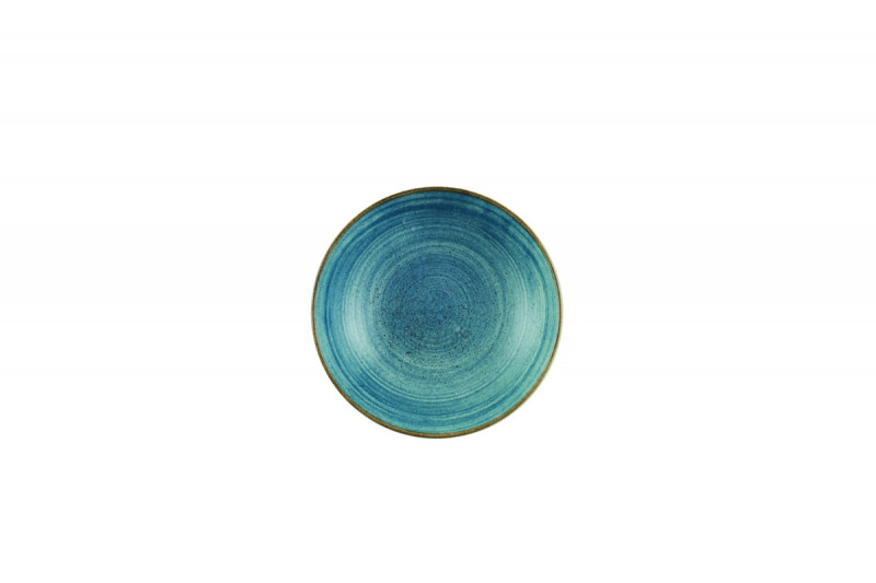 Assiette coupe rond Raw Teal porcelaine vitrifiée Ø 16,5 cm Stonecast Raw Churchill