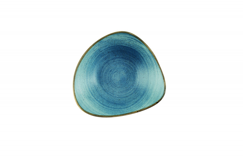 Bol triangulaire Raw Teal porcelaine vitrifiée 23,5x23,5 cm Stonecast Raw Churchill
