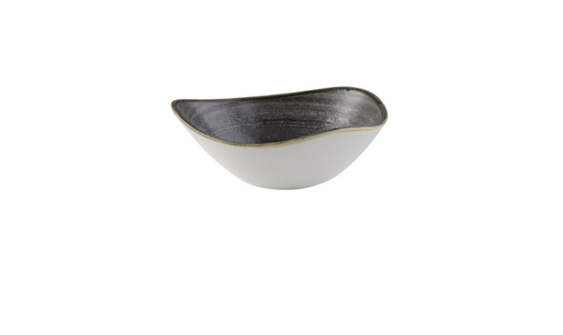 Bol triangulaire Raw Black porcelaine vitrifiée 18,5x18,5 cm Stonecast Raw Churchill