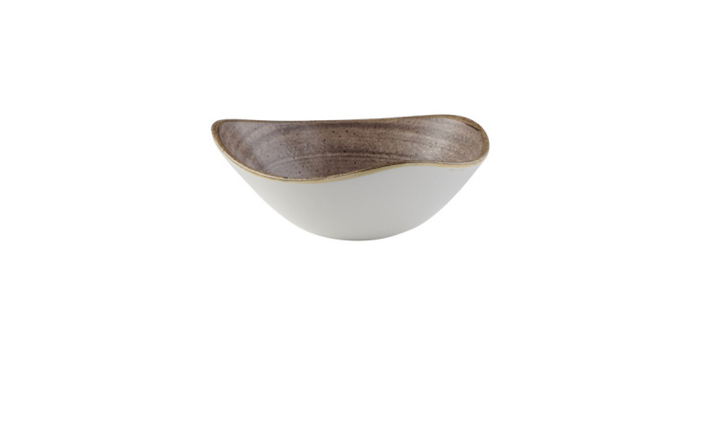 Bol triangulaire Raw Brown porcelaine vitrifiée 18,5x18,5 cm Stonecast Raw Churchill
