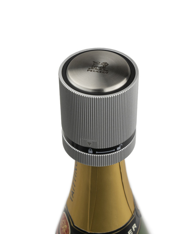 Bouchon à champagne droit aluminium Ø 4,8 cm 6 cm Line Peugeot Saveurs