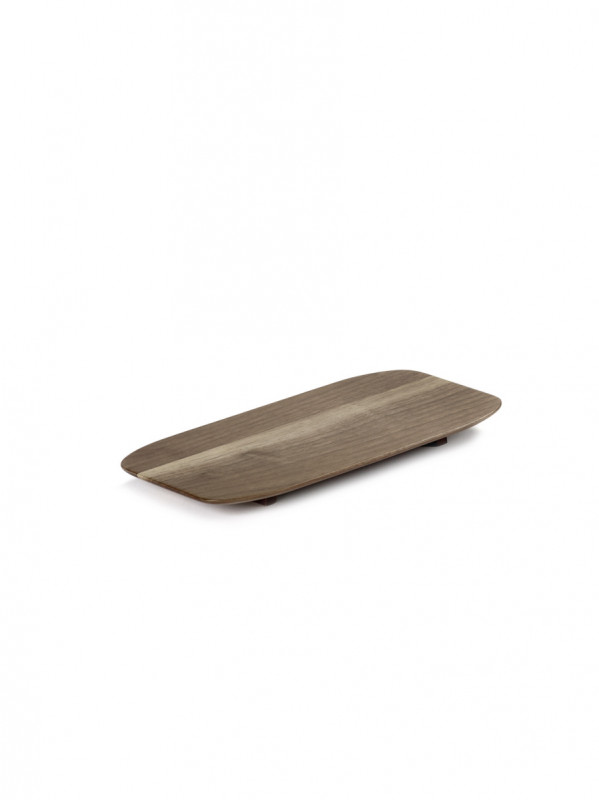 Plat rectangulaire brun noyer 24 cm Nido Serax