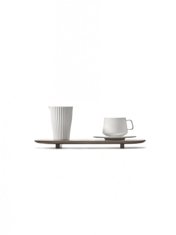 Plat rectangulaire brun noyer 24 cm Nido Serax