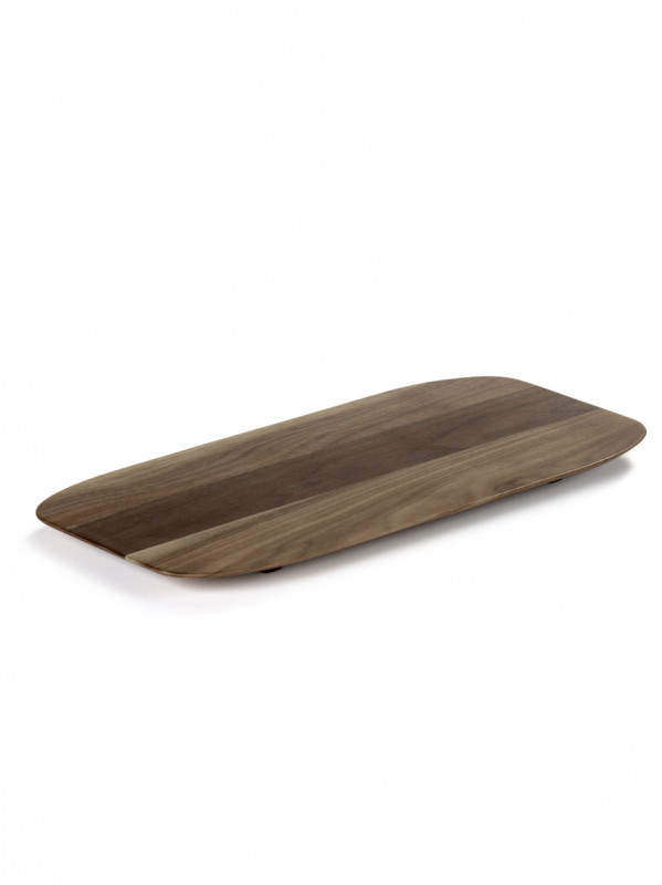 Plat rectangulaire brun noyer 35 cm Nido Serax