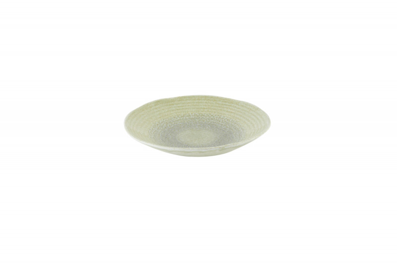 Assiette creuse organique vert porcelaine vitrifiée Ø 25 cm Harvest Grain Dudson