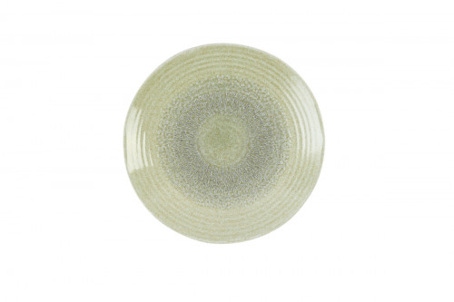 Assiette plate organique vert porcelaine vitrifiée Ø 27 cm Harvest Grain Dudson