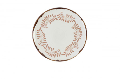 Assiette plate organique terracotta porcelaine vitrifiée Ø 29 cm Harvest Mediterranean Dudson
