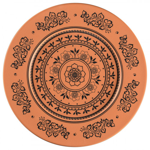 Assiette plate rond Tero Décor Alexandria porcelaine Ø 32,5 cm Earth Rak
