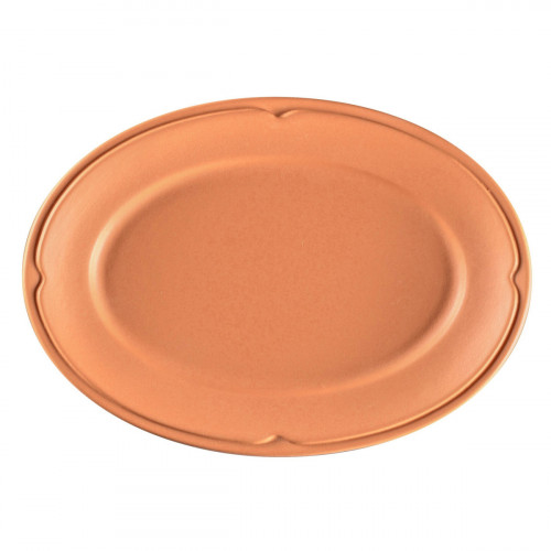 Assiette plate ovale Tero Décor Prima porcelaine 22x14,1 cm Earth Rak