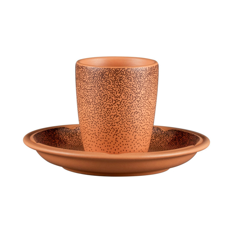 Tasse à espresso rond Tero Décor Denia porcelaine 9 cl Ø 5,8 cm Earth Rak