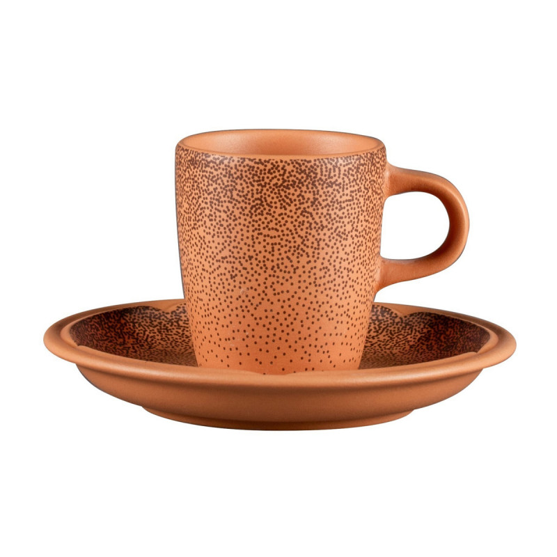 Tasse à espresso rond Tero Décor Denia porcelaine 9 cl Ø 5,8 cm Earth Rak