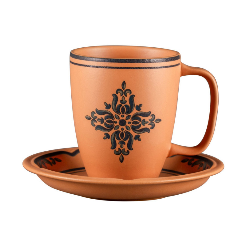 Sous tasse à café/thé rond Tero Décor Ostia porcelaine Ø 15 cm Earth Rak