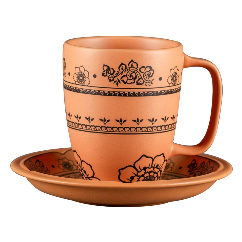 Sous tasse à café/thé rond Tero Décor Alexandria porcelaine Ø 15 cm Earth Rak