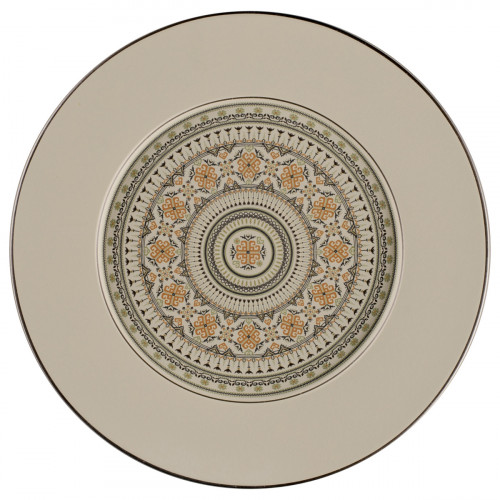 Assiette plate rond Argila Décor Genoa porcelaine Ø 32,5 cm Earth Rak