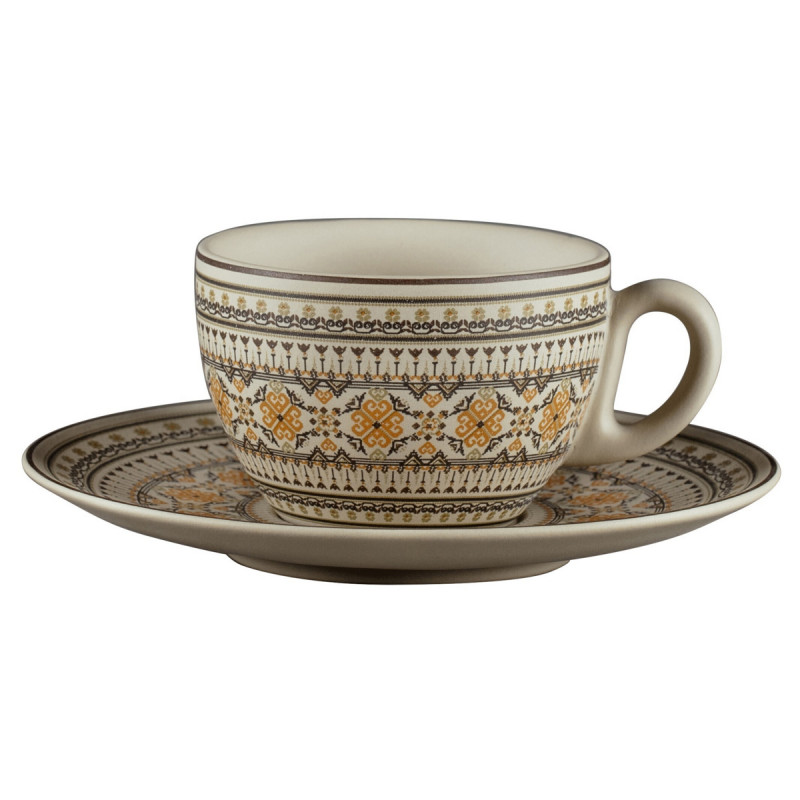 Tasse à thé rond Argila Décor Genoa porcelaine 23 cl Ø 9 cm Earth Rak
