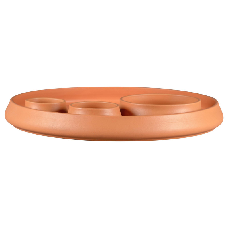 Plat à bord droit rond baantna tero Décor Prima porcelaine Ø 33,4 cm Earth Rak