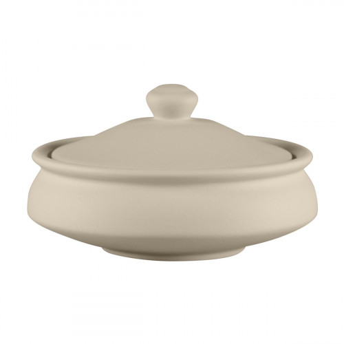 Bol avec couvercle rond baantna argila Décor Prima porcelaine Ø 15,5 cm Earth Rak