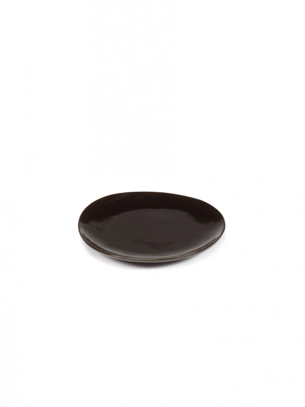 Assiette coupe plate rond ébène grès émaillé Ø 20 cm La Mère Serax