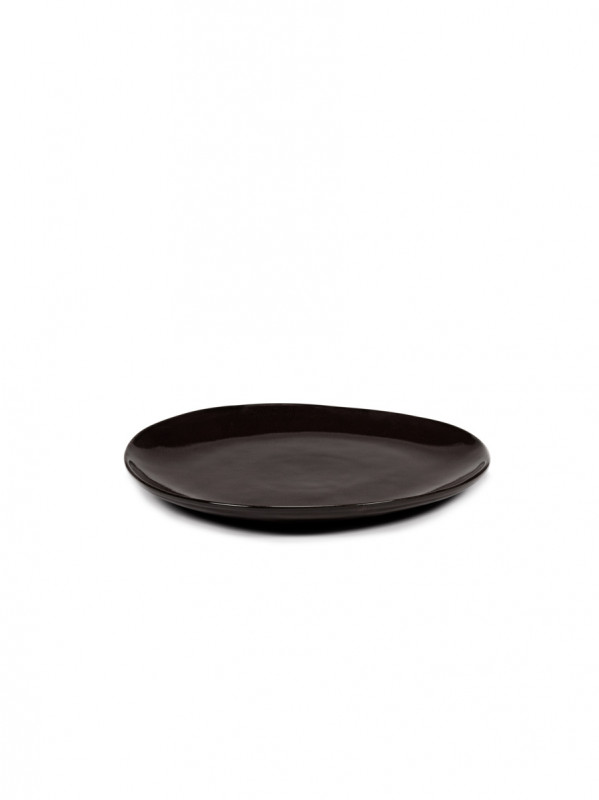 Assiette coupe plate rond ébène grès émaillé Ø 25 cm La Mère Serax