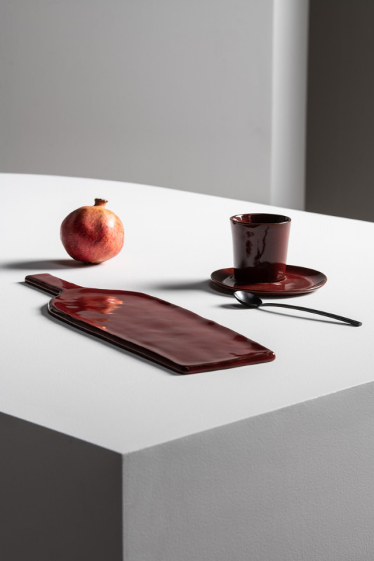Sous tasse à espresso rond Venetian red grès émaillé Ø 11 cm La Mère Serax