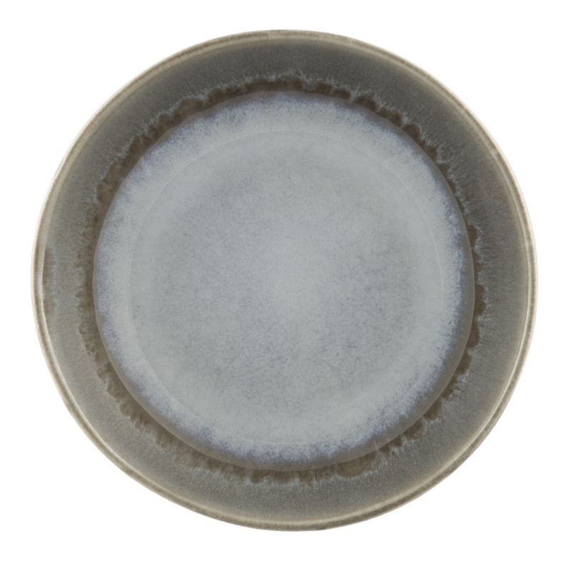 Assiette coupe creuse rond bleu glacier grès émaillé Ø 17 cm Snow Pro.mundi