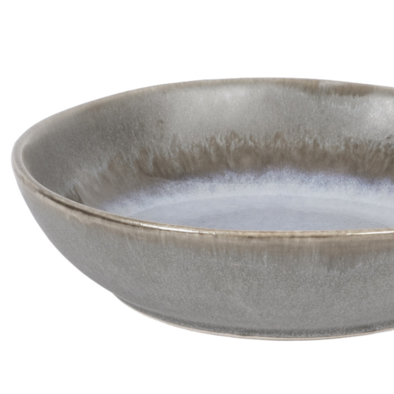 Assiette coupe creuse rond bleu glacier grès émaillé Ø 17 cm Snow Pro.mundi