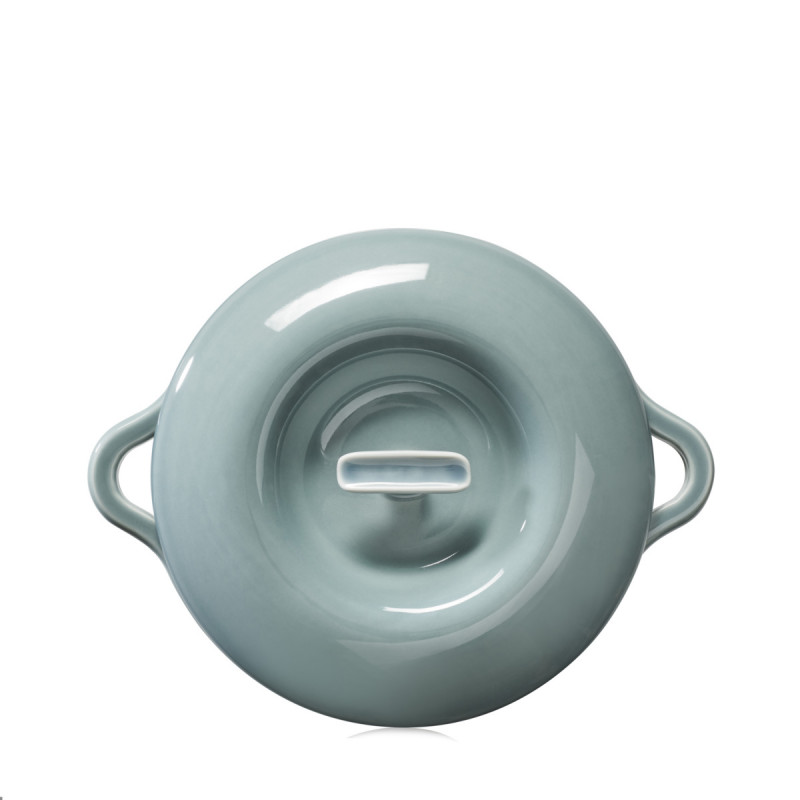 Cocotte avec couvercle rond Gris nuage porcelaine culinaire Ø 26 cm Bombance Revol