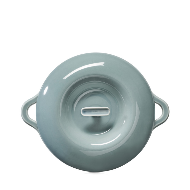 Cocotte avec couvercle pour induction rond Gris nuage porcelaine culinaire Ø 29 cm Bombance Revol