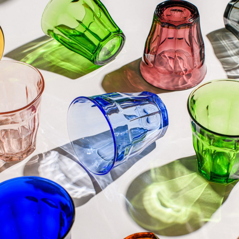 Gobelet forme basse bleu verre trempé 25 cl Picardie Duralex
