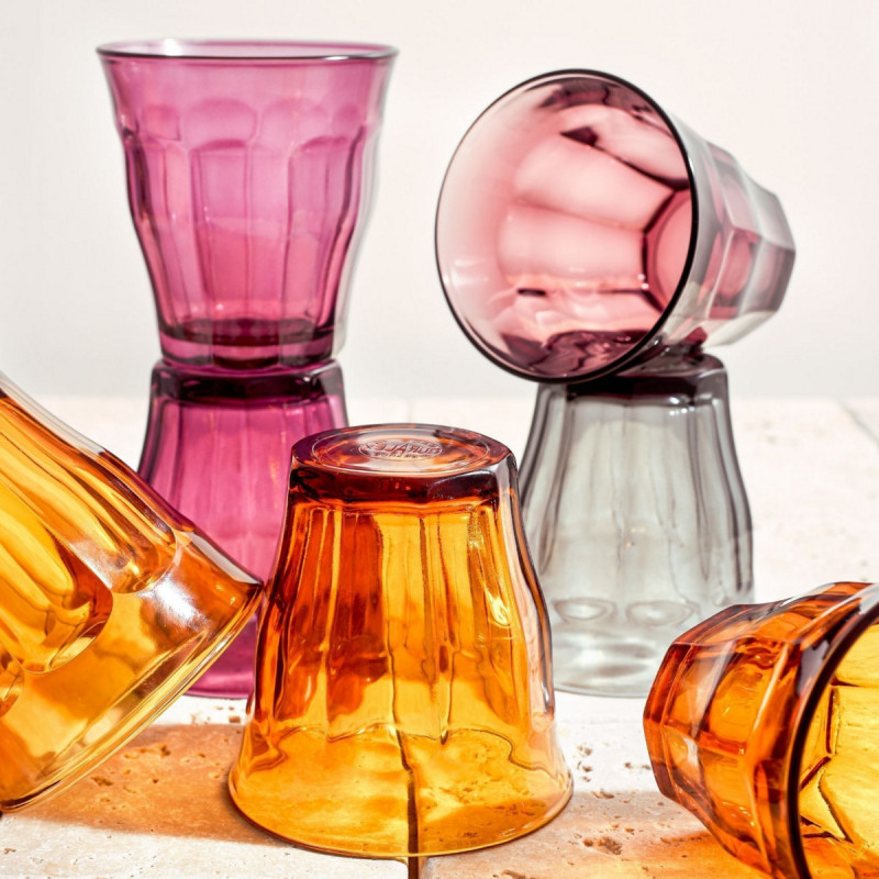 Gobelet forme basse prune verre trempé 25 cl Picardie Duralex