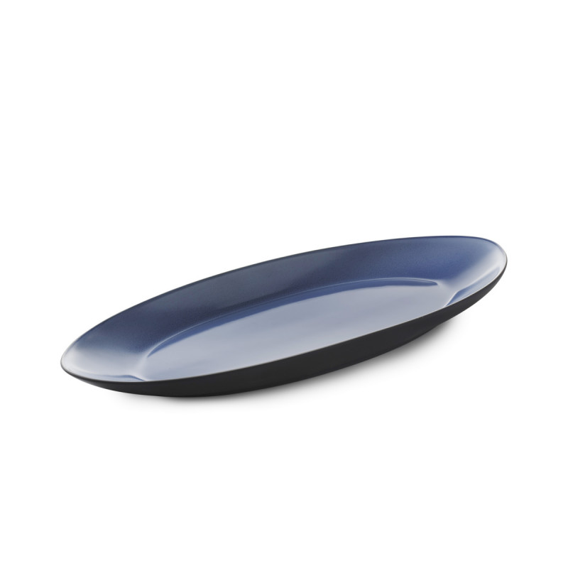 Assiette coupe à fond plat ovale cirrus porcelaine culinaire 36x16 cm Equinoxe Revol