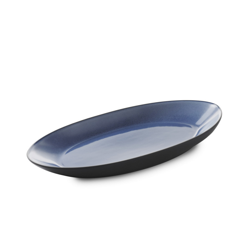 Assiette coupe à fond plat ovale cirrus porcelaine culinaire 25x13,3 cm Equinoxe Revol