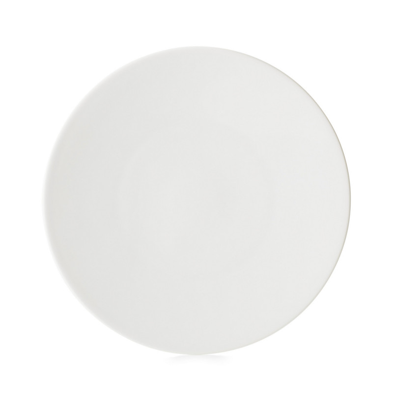 Assiette coupe plate rond Blanc albâtre porcelaine culinaire Ø 28 cm Madeleine Revol