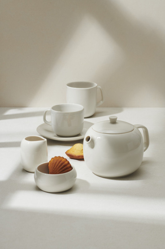 Couvercle pour sucrier rond Blanc albâtre porcelaine culinaire Ø 9 cm Madeleine Revol