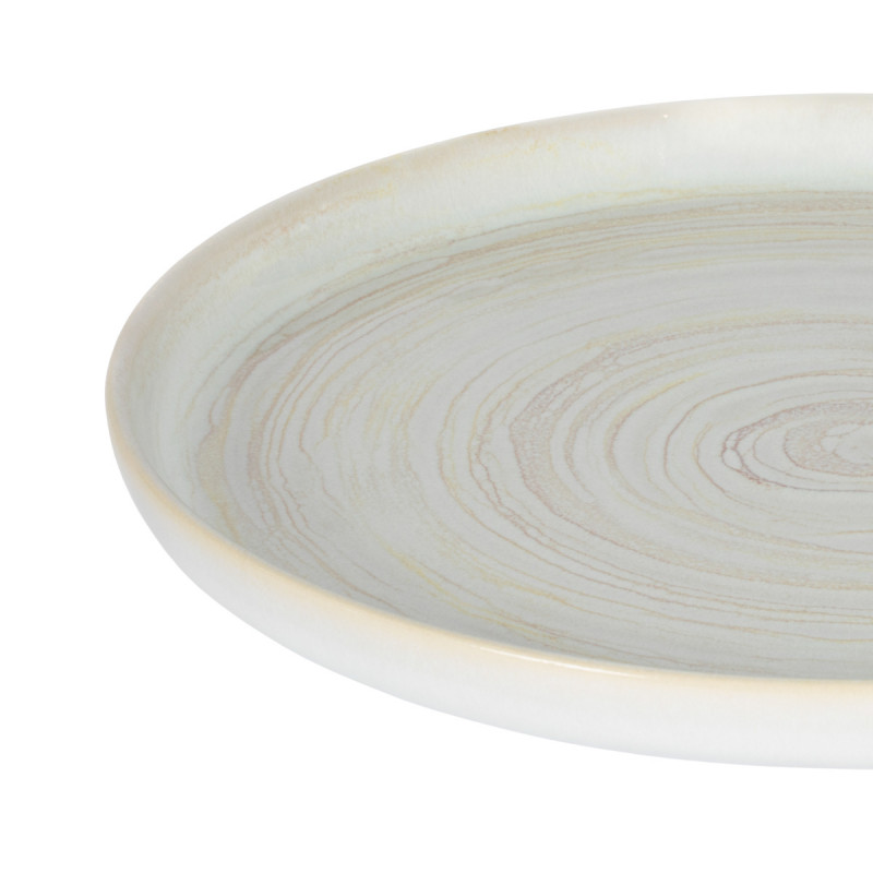 Assiette plate rond beige grès émaillé Ø 28 cm Aurora Accolade