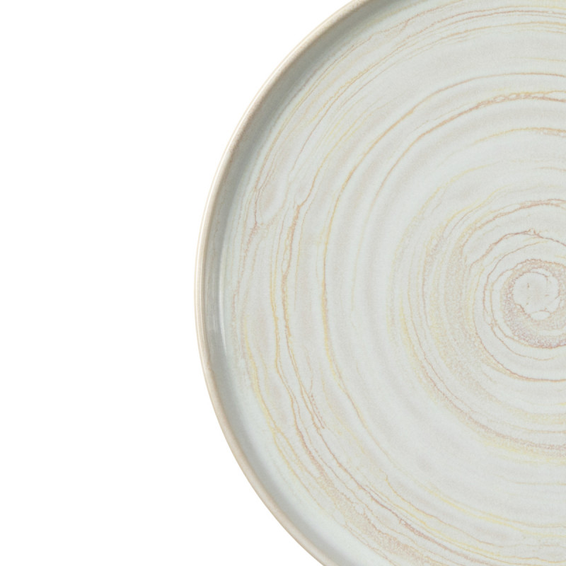 Assiette plate rond beige grès émaillé Ø 28 cm Aurora Accolade