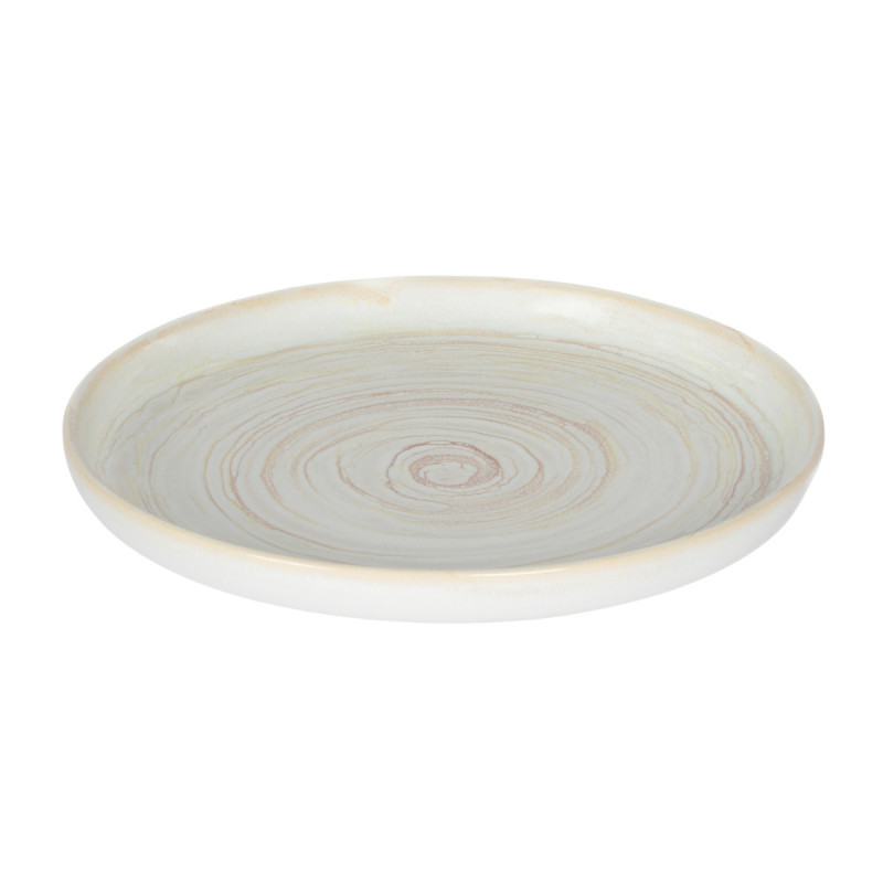Assiette plate rond beige grès émaillé Ø 22 cm Aurora Accolade