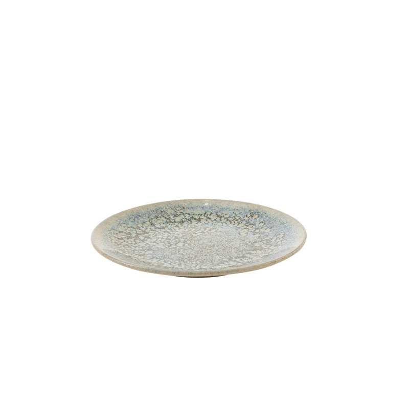 Assiette coupe plate rond gris grès émaillé Ø 21 cm Tropic Accolade