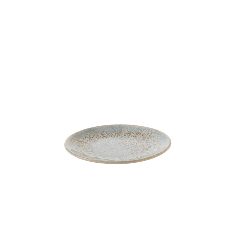 Assiette coupe rond gris grès émaillé Ø 17 cm Tropic Accolade