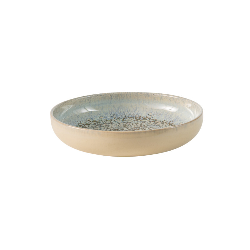 Assiette creuse rond gris grès émaillé Ø 22 cm Tropic Accolade