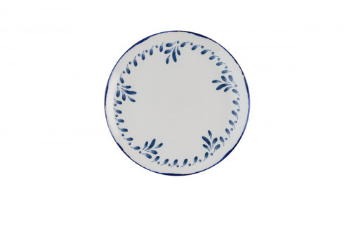Assiette coupe plate rond Ink porcelaine vitrifiée Ø 26 cm Harvest Mediterranean Dudson