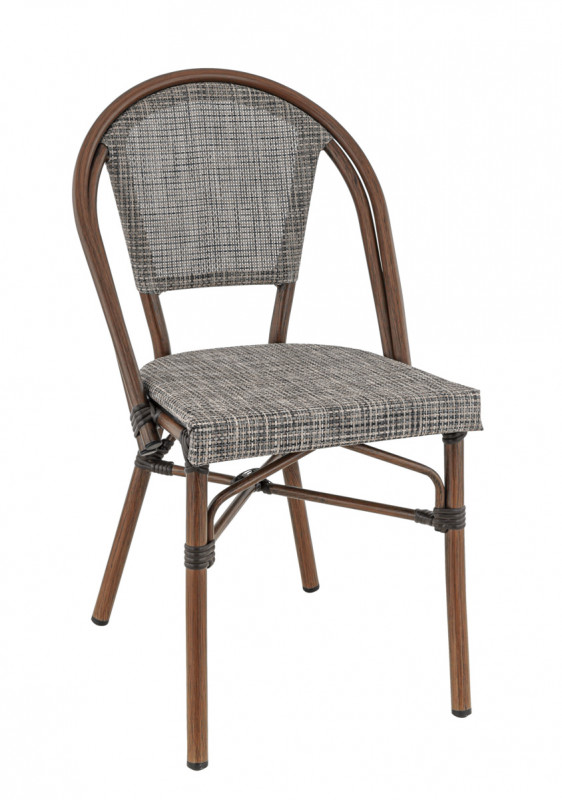 Chaise de terrasse gris 85x49x55 cm Reims Flexmob
