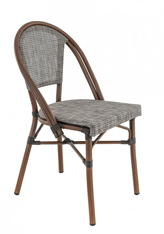 Chaise de terrasse gris 85x49x55 cm Reims Flexmob