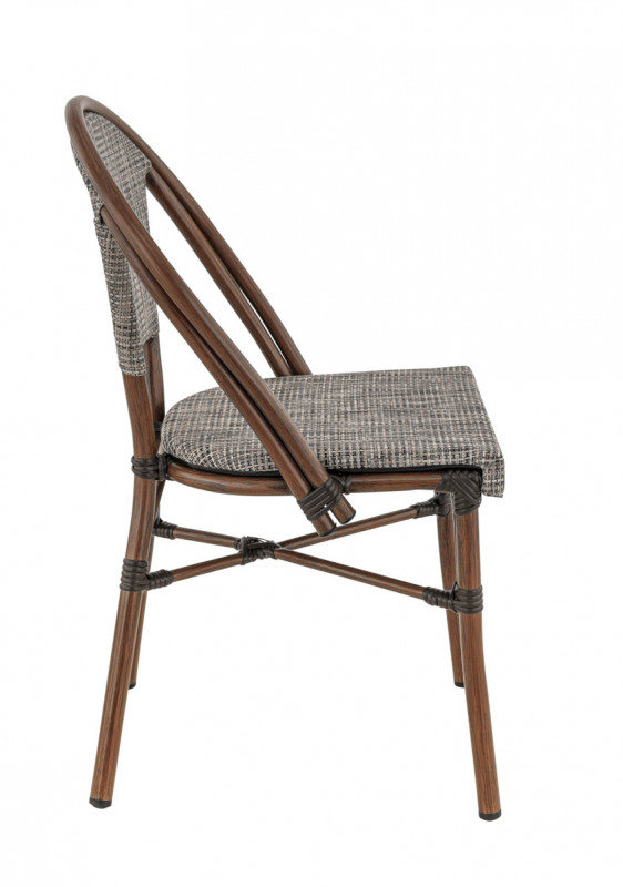 Chaise de terrasse gris 85x49x55 cm Reims Flexmob