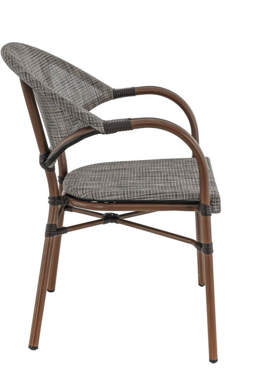 Fauteuil de terrasse gris 85x57x63 cm Blois Flexmob