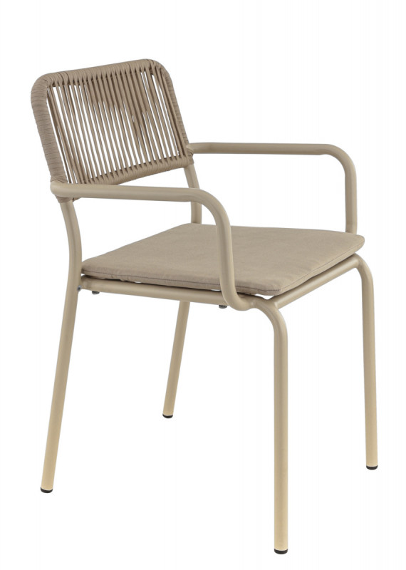 Fauteuil de terrasse taupe 83x57x58 cm Murcia Flexmob