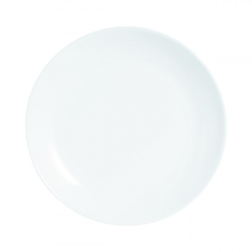 Assiette coupe plate rond blanc verre opal Ø 25 cm Diwali Luminarc