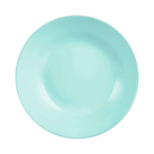 Assiette coupe creuse rond bleu verre opal Ø 20 cm Diwali Luminarc