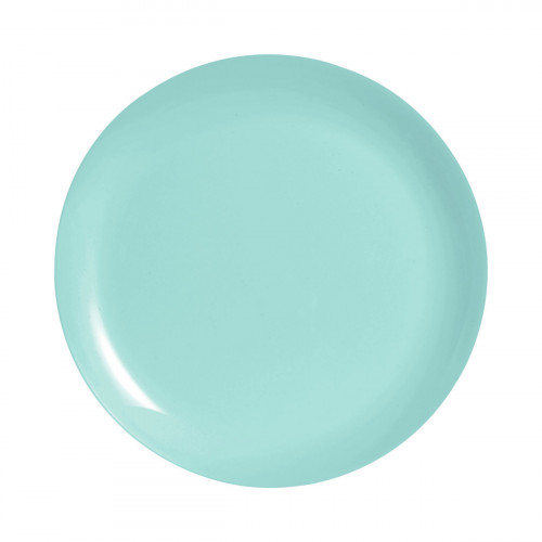 Assiette coupe plate rond bleu verre opal Ø 25 cm Diwali Luminarc